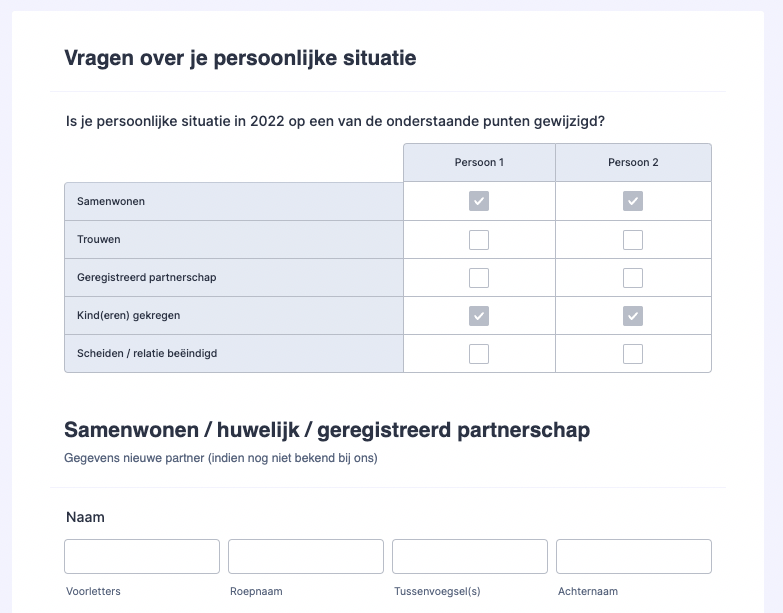 Belastingformulier