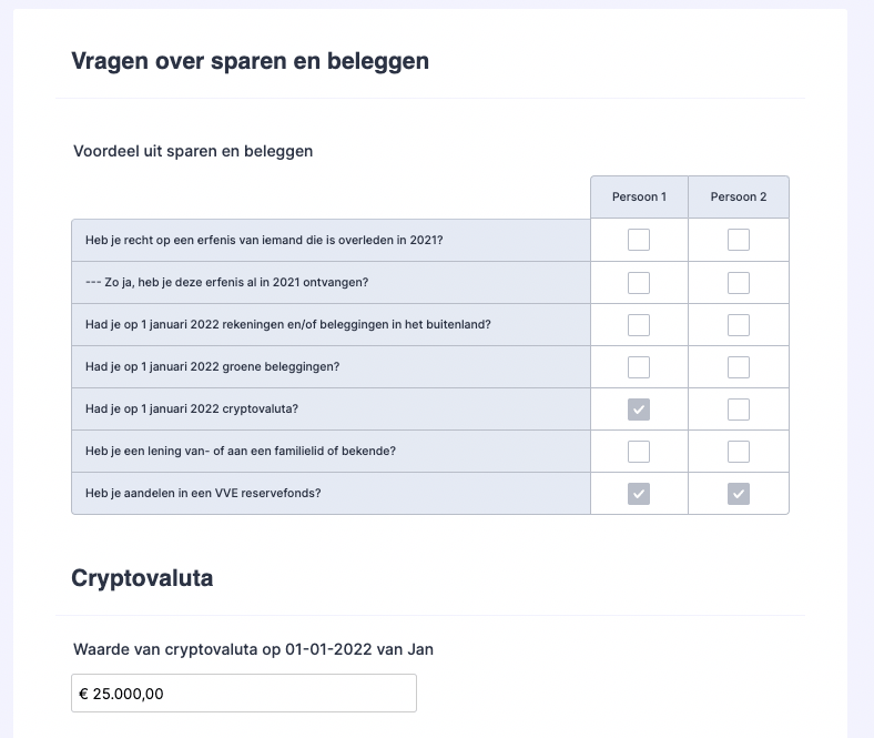 Belastingformulier
